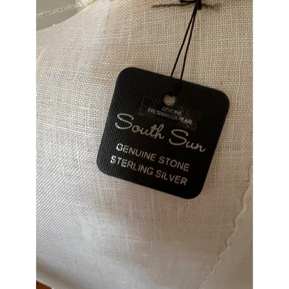 Pearl and Amethyst Stone Three stand Statement necklace sterling 925 - Picture 5 of 5